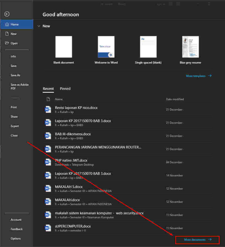 4 Cara Mengembalikan File Word Belum Tersimpan