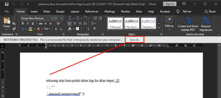 4 Cara Mengembalikan File Word Belum Tersimpan