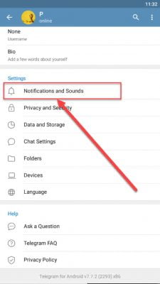 pilih notification and sound