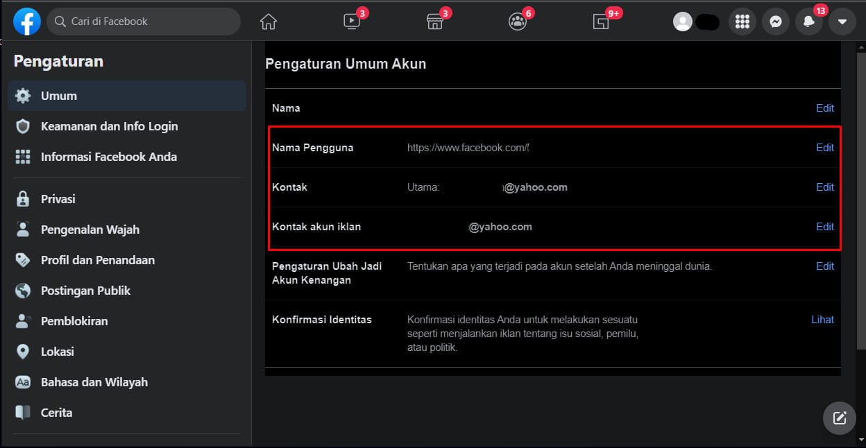 cara melihat alamat email dengan mudah dan cepat