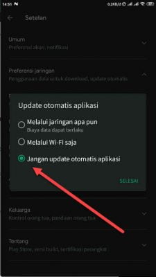 jangan update otomatis aplikasi