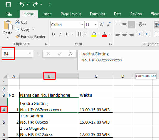 Cara Membuat 2 Baris di 1 Kolom Excel