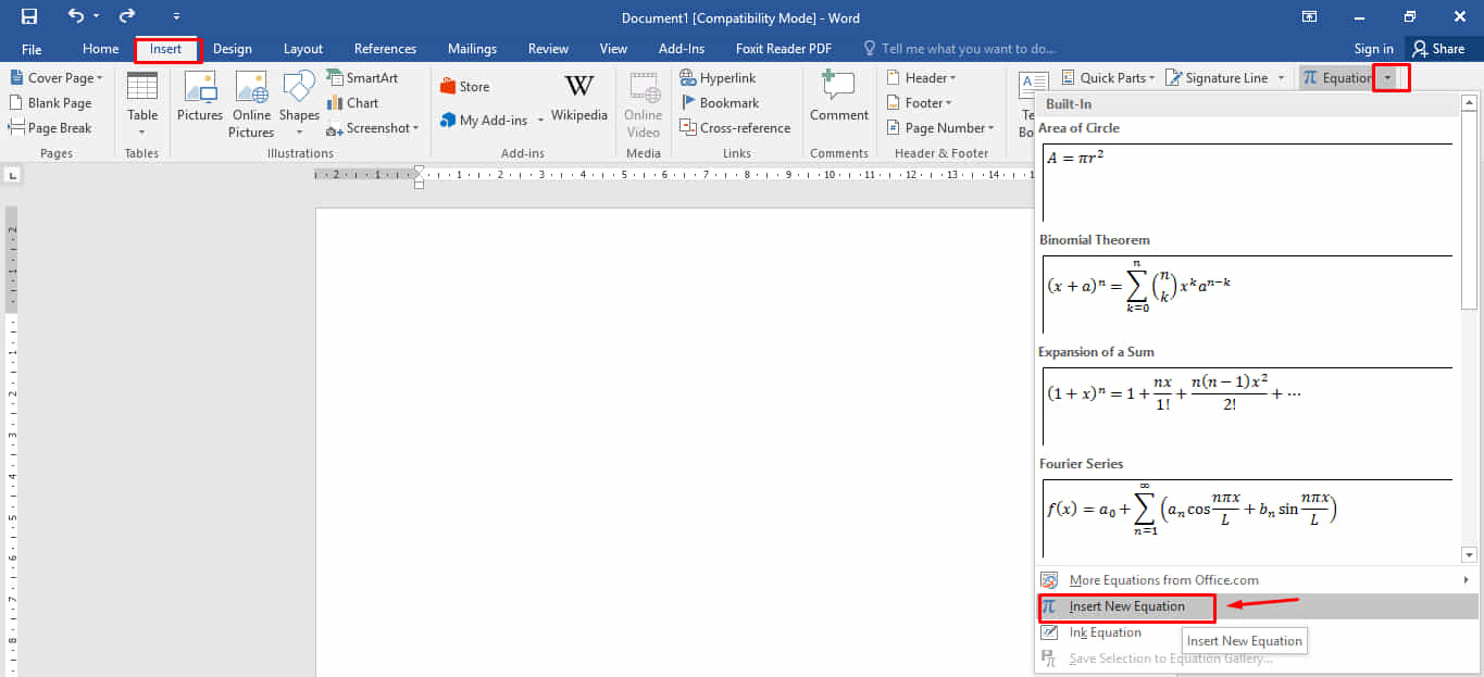 Cara Membuat Rumus Di Word 2016 Dan Versi Lain 8119