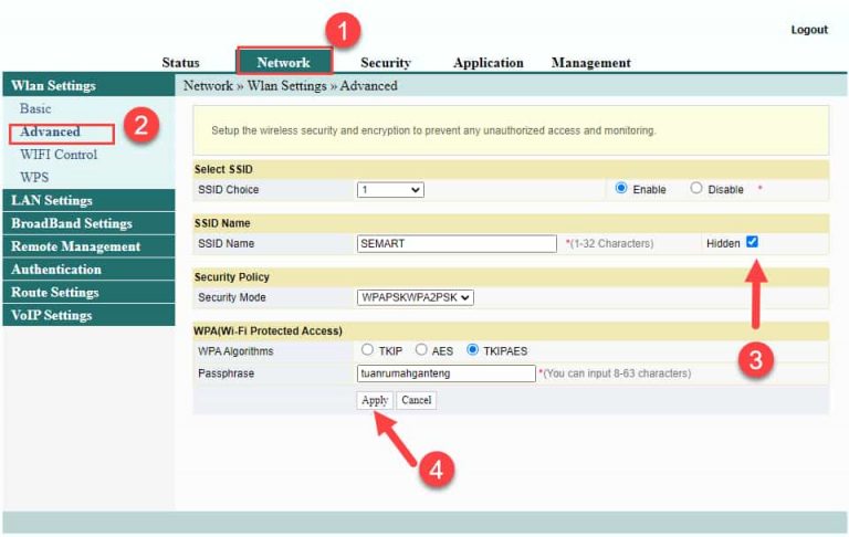 Cara Menyembunyikan Wifi Indihome Fiberhome 5209