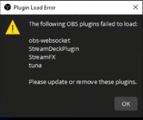 plugin load error obs