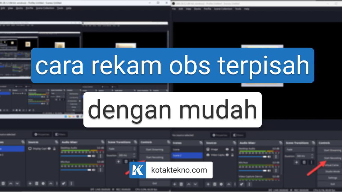 cara rekam obs terpisah