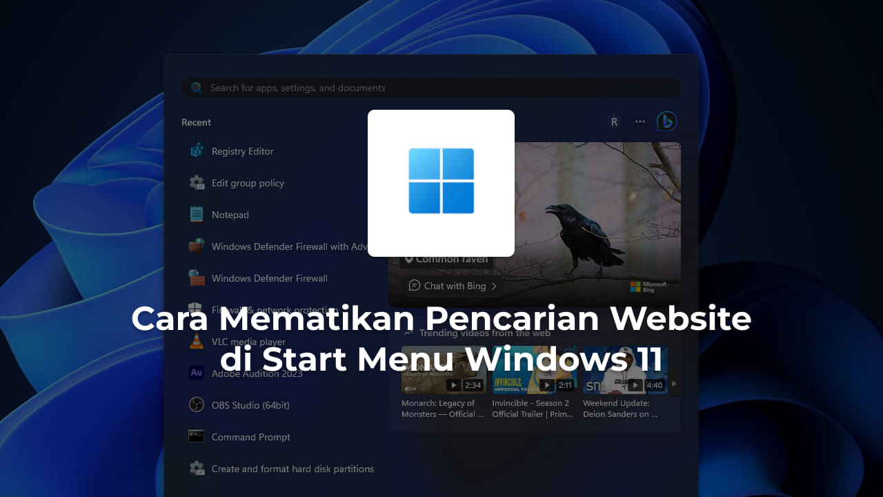Cara Mematikan Pencarian Website di Start Menu Windows 11