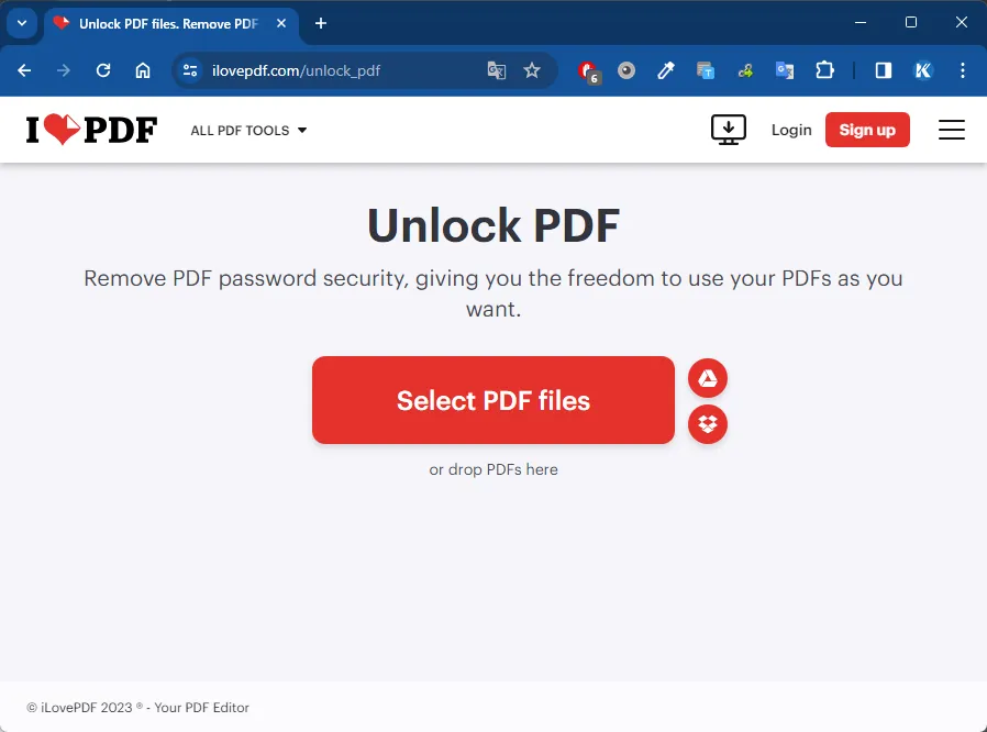 menggunakan unlock PDF